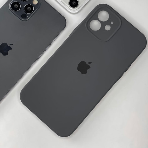 Чехол Silicone Case Full Camera на iPhone 12 Charcoal grey